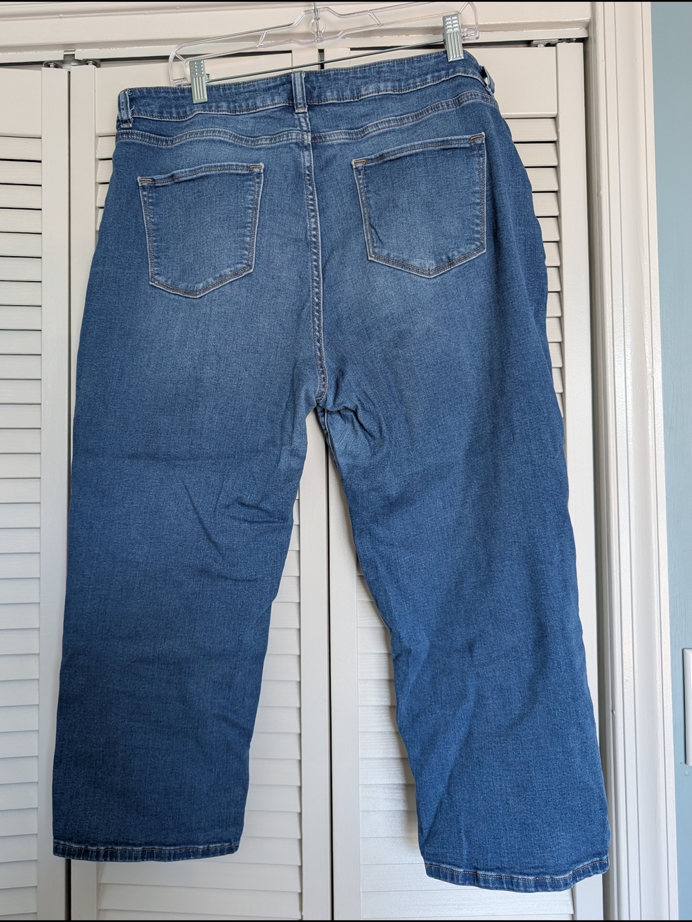 croft & barrow Blue Straight-Leg Jeans with Pink & Red Floral Embroidery - Picture 2 of 3